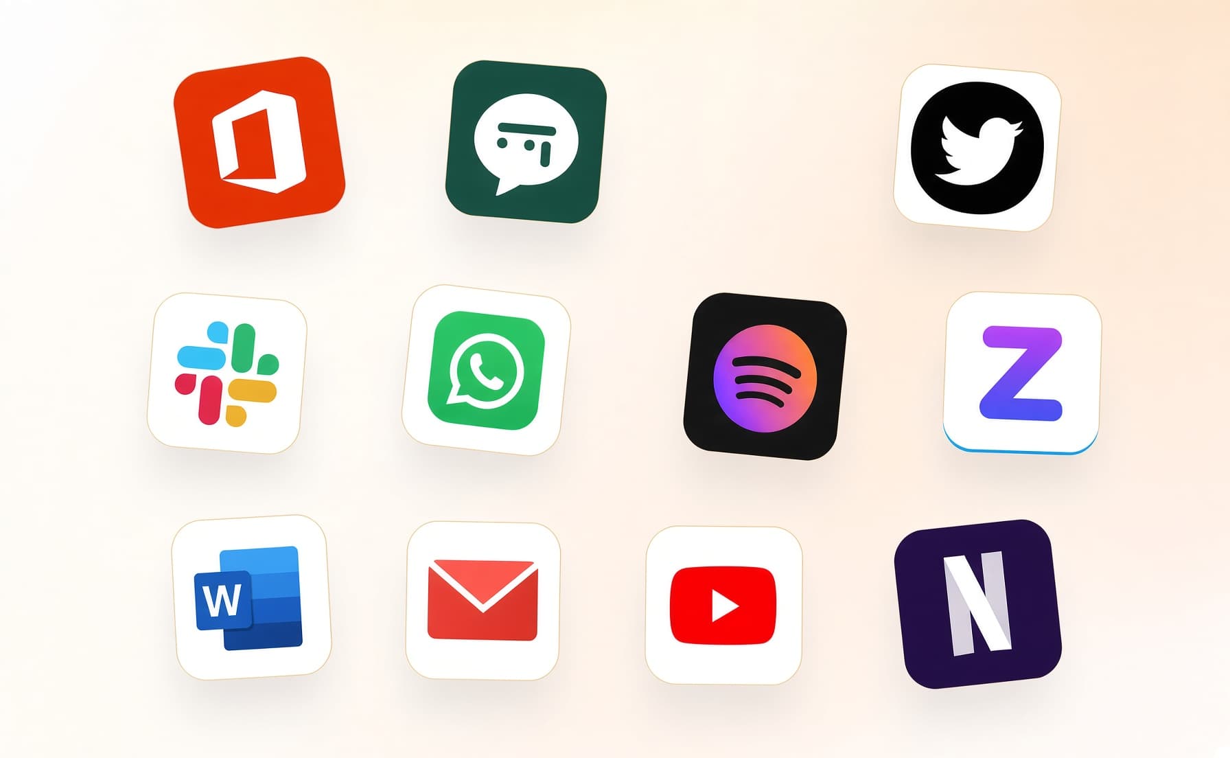 A grid of app icons LUCI remembers