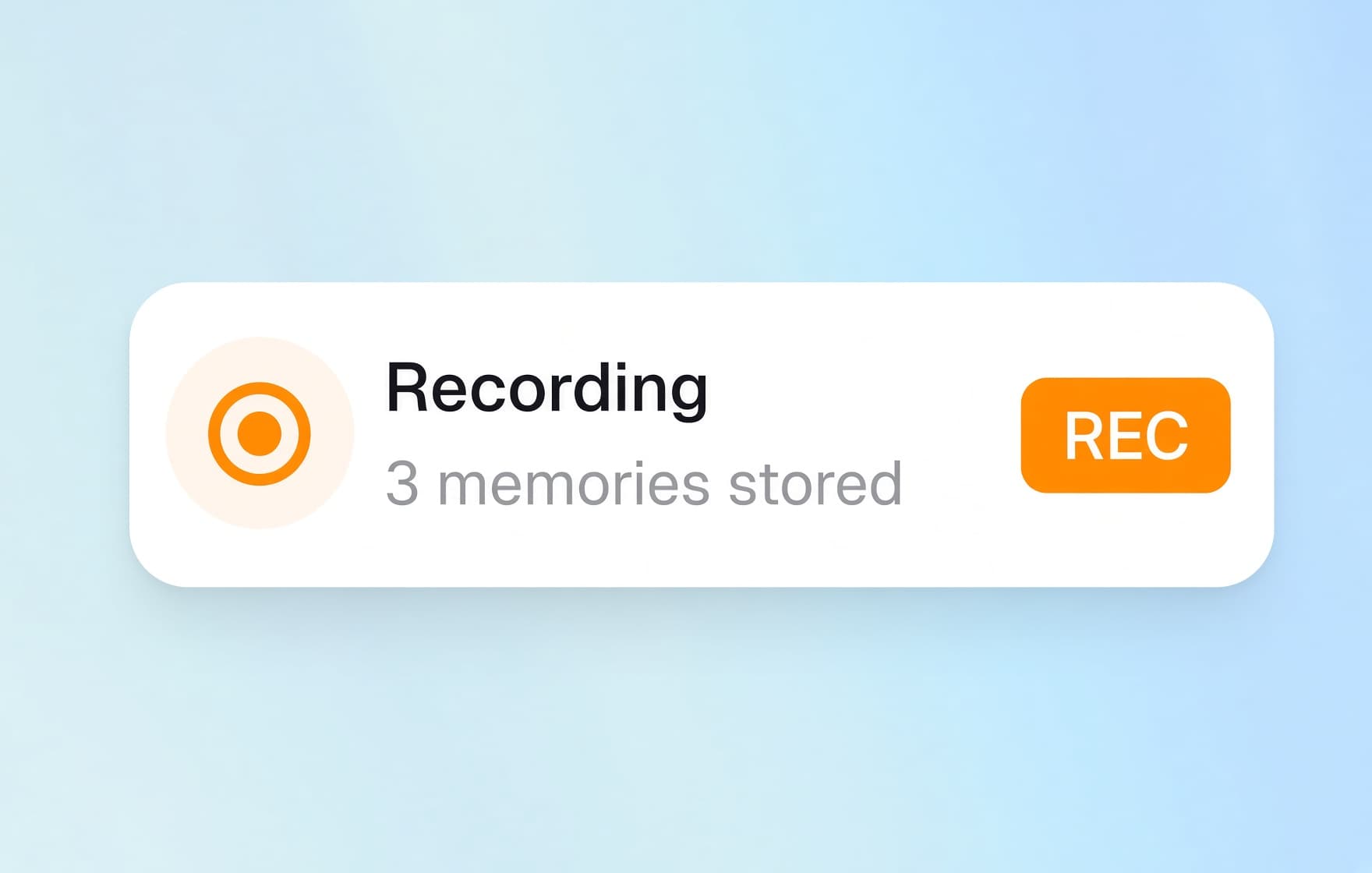 LUCI recording, showing memories being stored