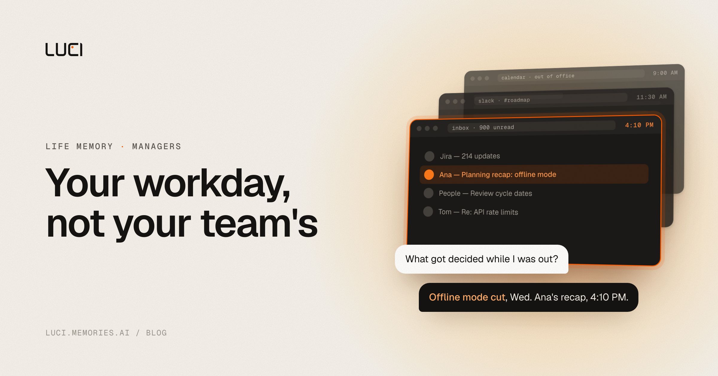 A manager's life memory, not employee monitoring